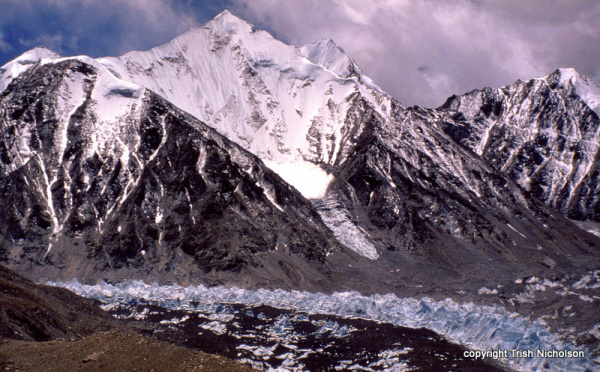 Chomolungma (Everest) north face from Rongbuk glacier