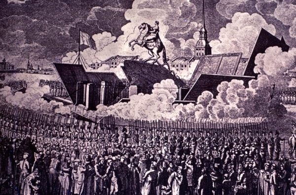 Unveiling Falconet's statue of Peter the Great in 1782